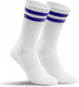 Socken Weiß/Navy Blue